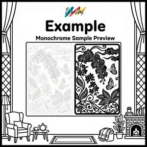 50 Summer Flowers Blossom MonoChrome Coloring Pages Adult Coloring Book Printable Plants Leaves Instant Download Stress Relief PDF image 19