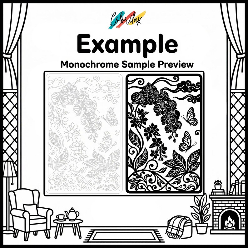 50 Summer Flowers Blossom MonoChrome Coloring Pages Adult Coloring Book Printable Plants Leaves Instant Download Stress Relief PDF image 19