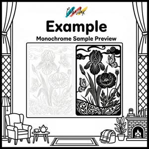 50 Summer Flowers Blossom MonoChrome Coloring Pages Adult Coloring Book Printable Plants Leaves Instant Download Stress Relief PDF image 5