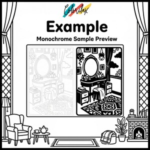 50 Cozy House Retreat Cozy Home Monochrome Coloring Pages Adult Coloring Printable Instant Download Stress Relief Mindfulness image 10