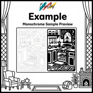 50 Cozy House Retreat Cozy Home Monochrome Coloring Pages Adult Coloring Printable Instant Download Stress Relief Mindfulness image 8