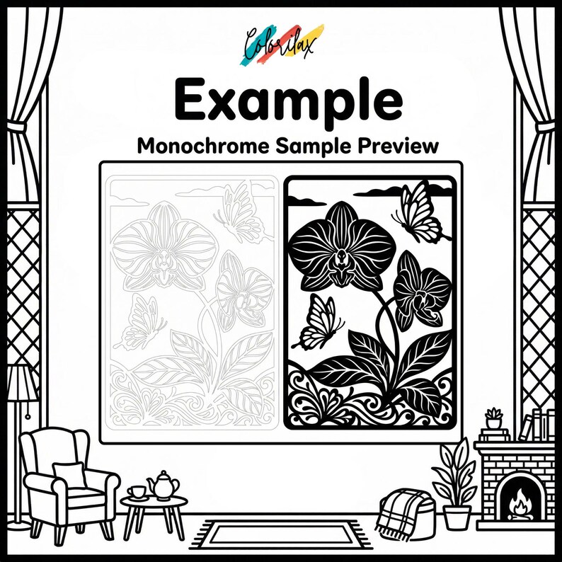 50 Summer Flowers Blossom MonoChrome Coloring Pages Adult Coloring Book Printable Plants Leaves Instant Download Stress Relief PDF image 14