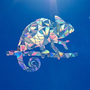 Chameleon Suncatcher Sticker Window Decal Ornament Lizard Wall Art Decor Gifts