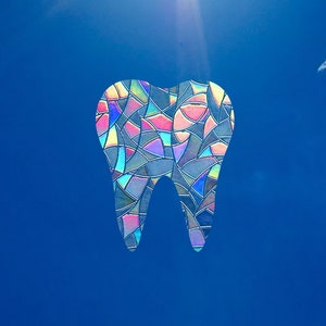 Tooth Suncatcher Sticker Window Decal | Teeth Artwork Wall Art Ornament Room Decor Gifts