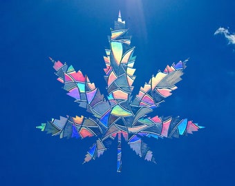 Sonnenfänger-Aufkleber mit Cannabisblatt-Motiv, Reggae-Fensteraufkleber, Marihuana-Zubehör, Geschenk für Raucher