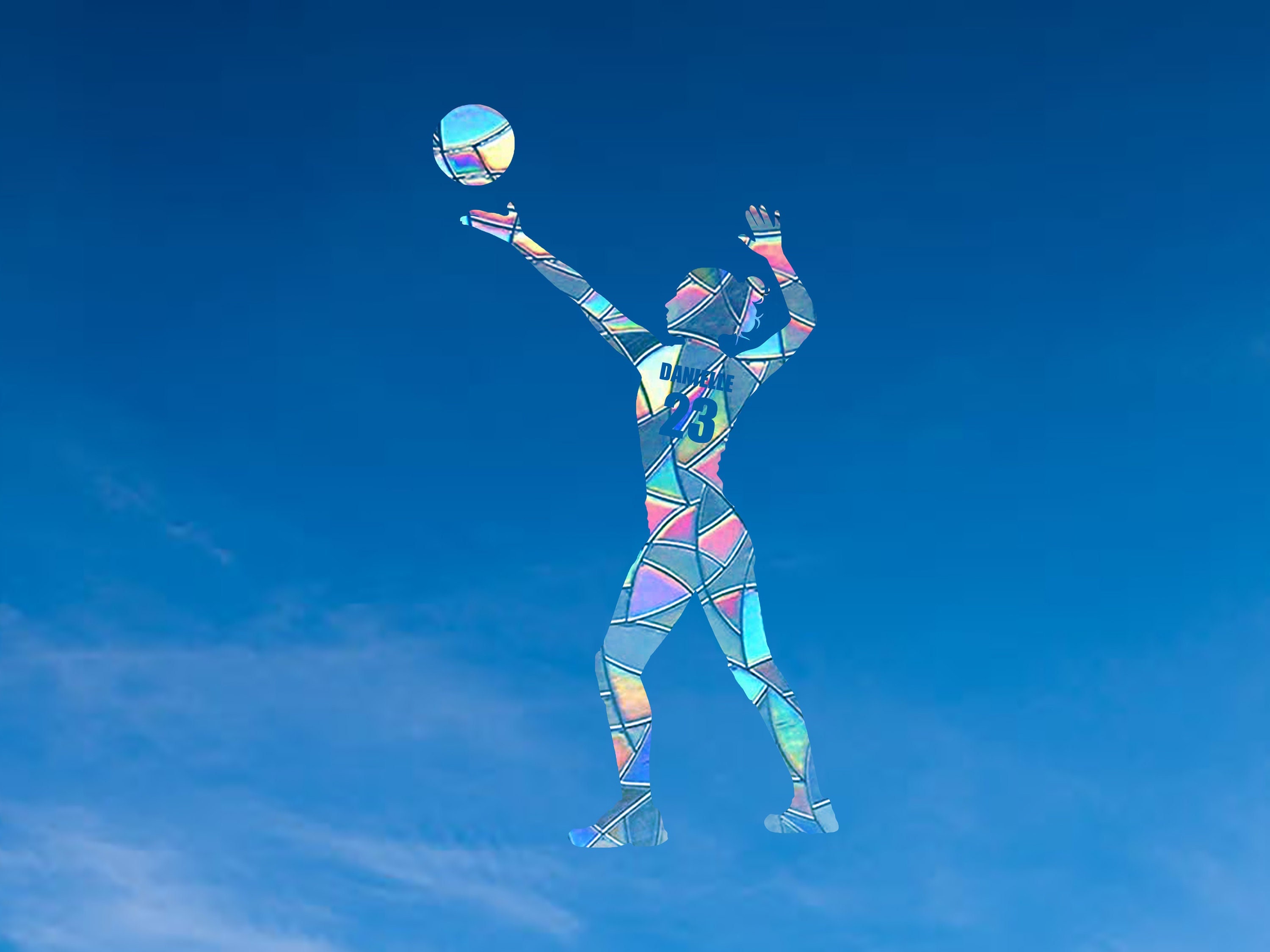 Custom Volleyball Suncatcher Sticker Player Gifts for Teenage Etsy