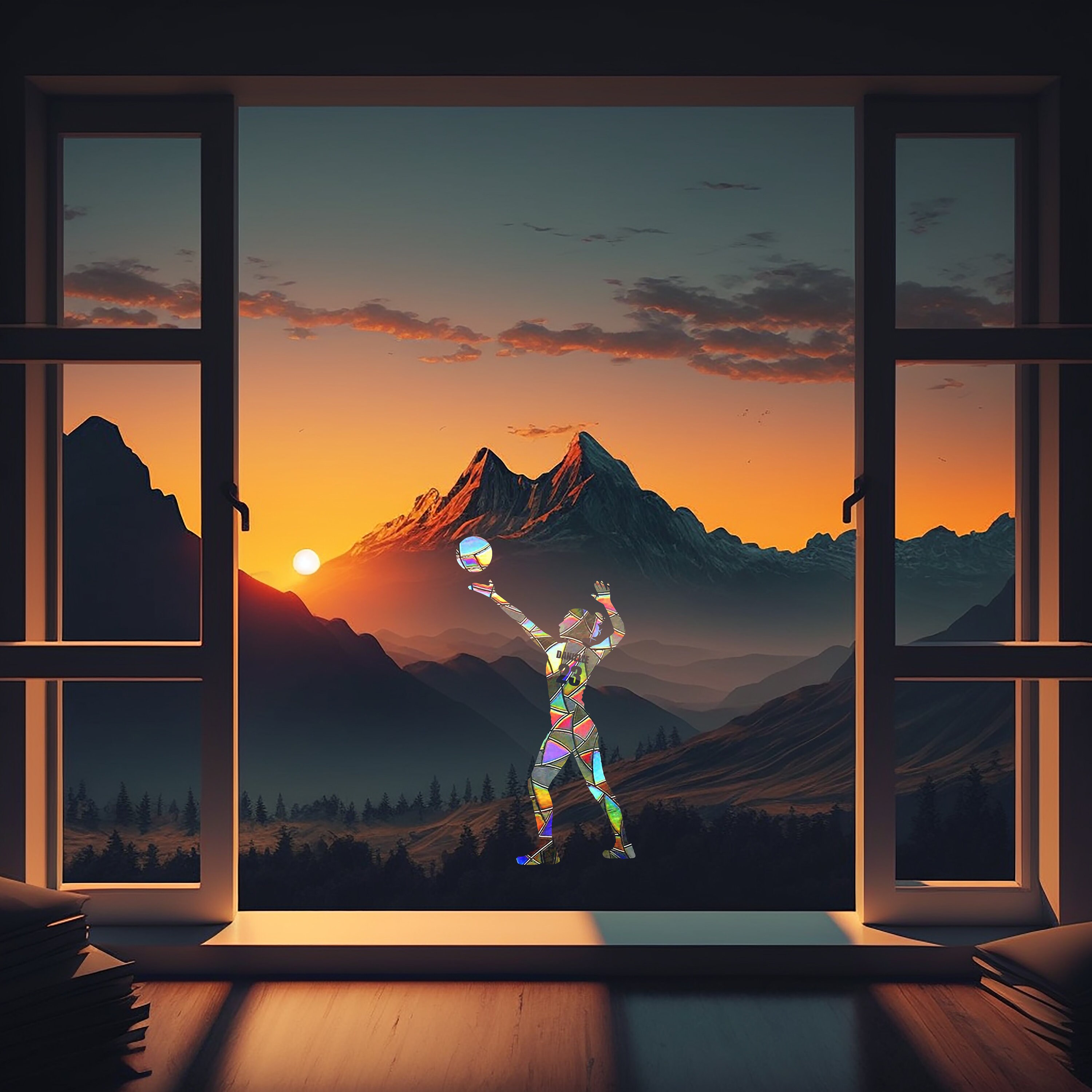 Custom Volleyball Suncatcher Sticker Player Gifts for Teenage Etsy