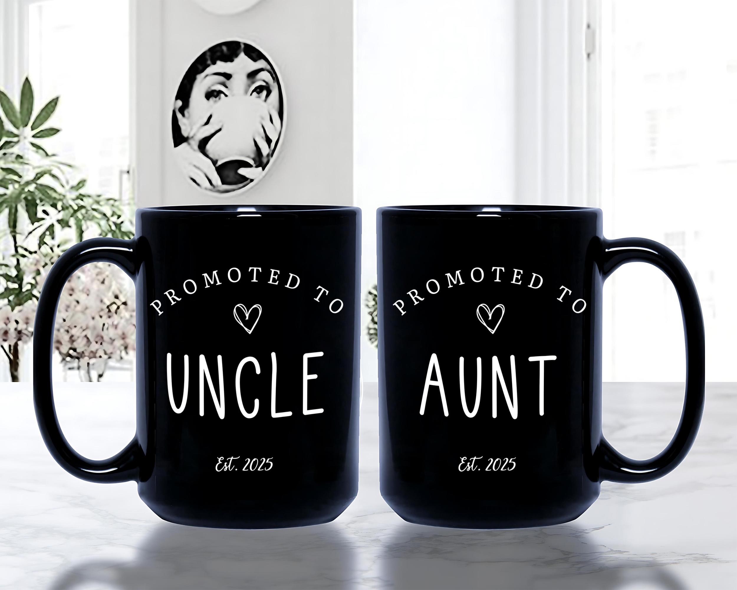 Pregnancy Announcement Mug Set for Aunt and Uncle, Custom Pregnancy ...