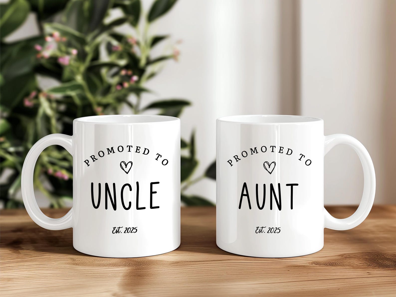 Pregnancy Announcement Mug Set for Aunt and Uncle, Custom Pregnancy ...