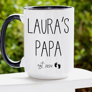 Papa Mug, New Papa Gift for Fathers Day, Gift for New Dad, First Time Father Gift, New Parent Gift, Dad Birthday Gift, First Fathers Day Mug