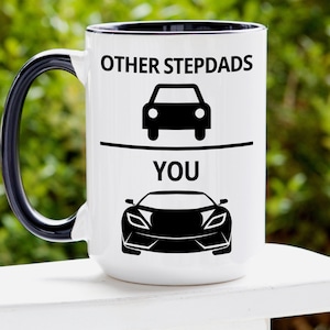 Stiefvater-Geschenk, Stiefvater-Tasse, bester Stiefvater aller Zeiten, lustiges Stiefvater-Geschenk, Stiefvater-Autotasse, Stiefvater-Gag-Geschenke, Stiefvater-Geburtstag, Weihnachtsgeschenk