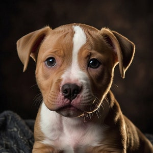 Lifelike Pit Bull Puppy Portrait Painting, birthday gift, dog dad, dog mom, fathers day gift, gift for dog lovers, dog lovers gift