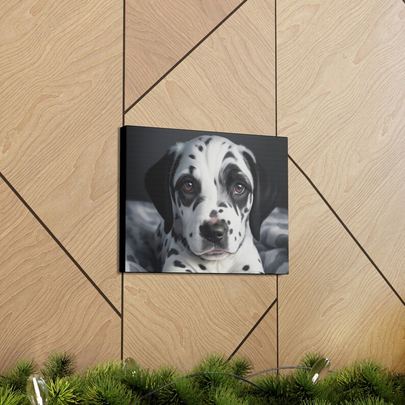 Hyperrealistic Dalmatian Puppy Canvas Gallery Wraps Lifelike and