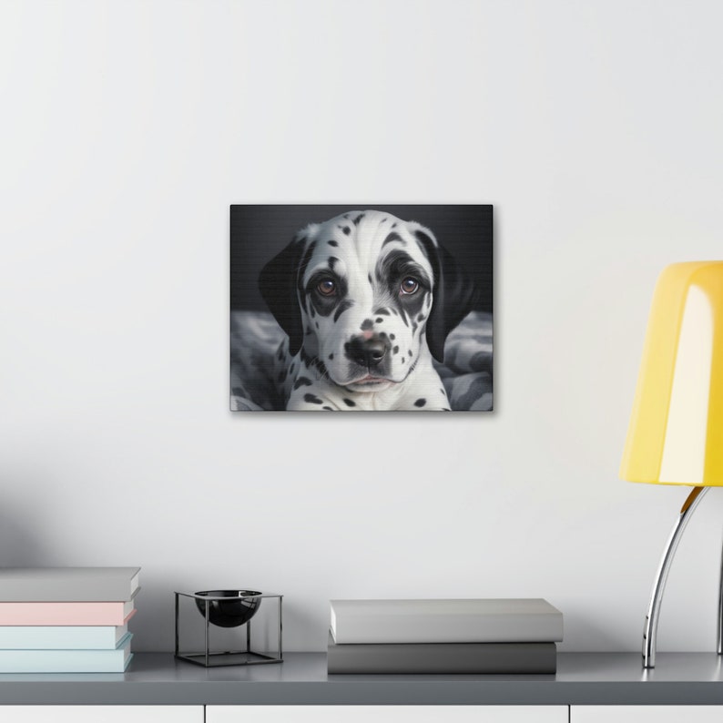 Hyperrealistic Dalmatian Puppy Canvas Gallery Wraps Lifelike and