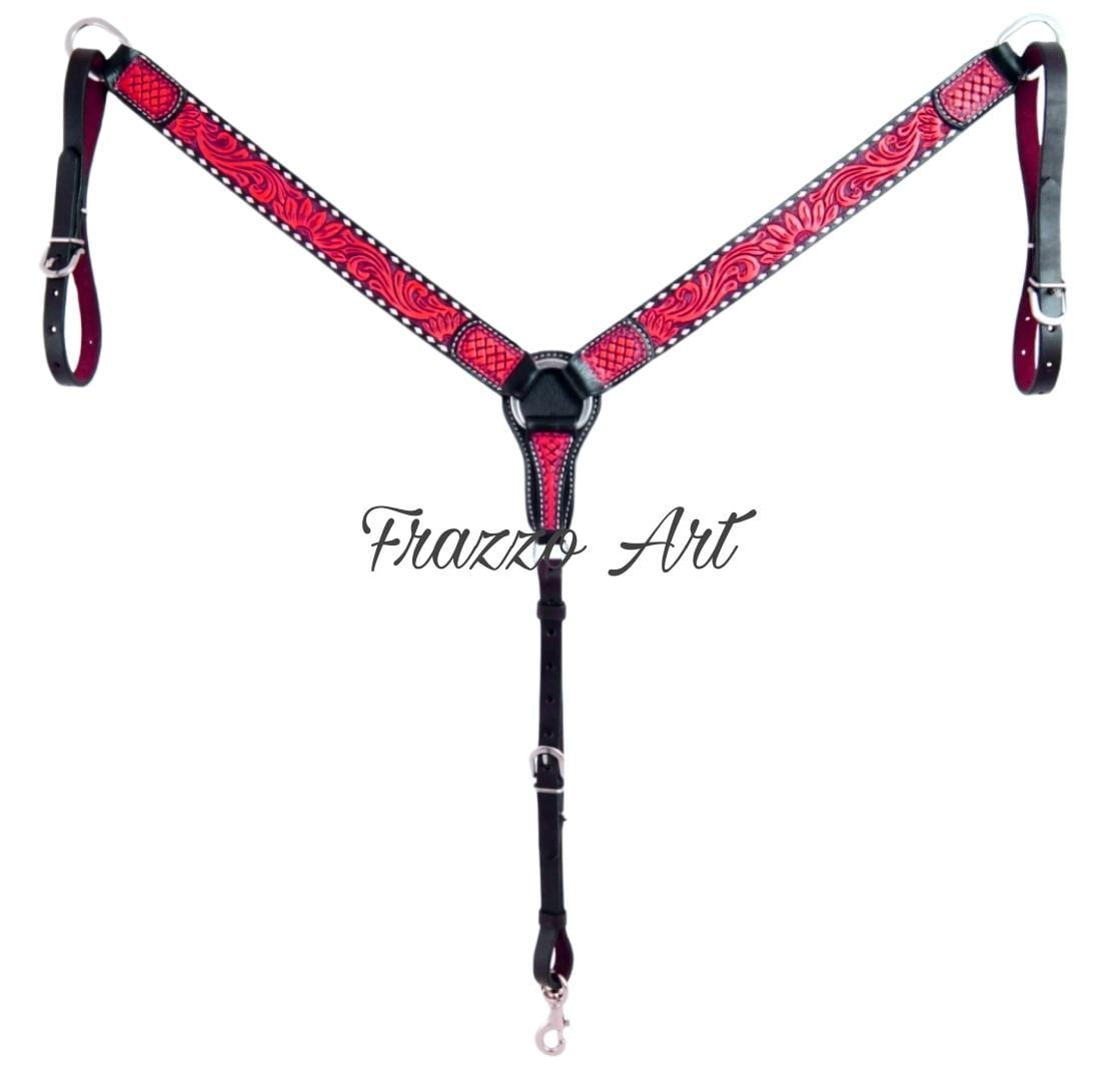 Selle mexicaine de grande qualité (originale) avec collier de chasse et 2 tapis