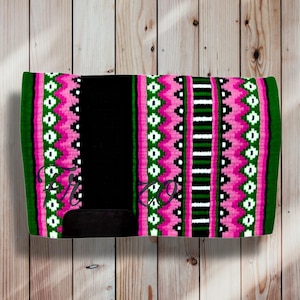 Hand Loomed New Zealand Wool Western Show Saddle Blanket