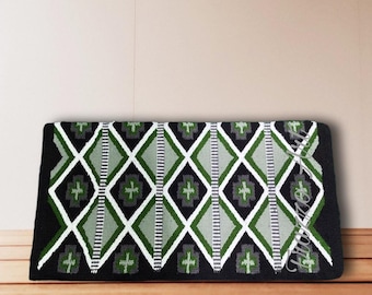 Western Show Saddle Pad: Green and Gray Ranch Pad