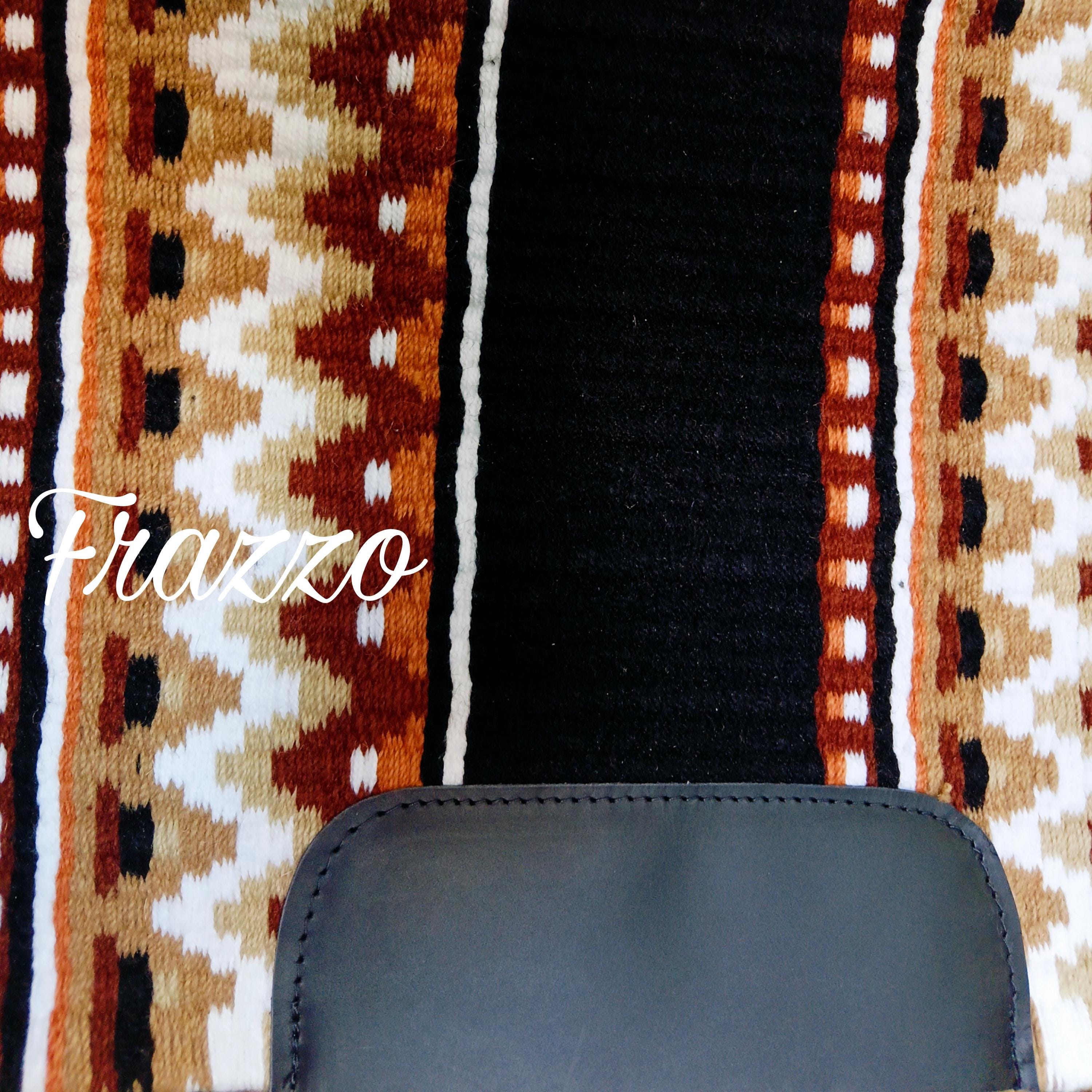 Tapis De Selle Cheval Vintage – Laine Orange Et Marron (Style Sud-ouest/cowboy)