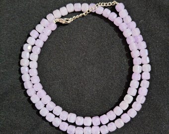 Pink Sapphire Beaded Necklace • Faceted Pink Sapphire Beads • Gemstone Choker • Handmade Jewelry • Dainty Gift for Her • Minimalist Necklace