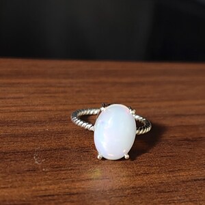 925 Sterling Silber Opal Ring | Opal Edelstein | Feueropal Ring | Vintage Opal Ring | Silber Ring | Geschenk für alles | Bestes Geschenk für Papa