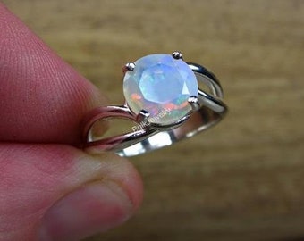 Opaal Ring, Vuur Opaal Ring, Natuurlijke Opaal Ring, Edelsteen opaal Ring, Zilveren Opaal Ring, Vuur Opaal Ring, Promise Ring, Oktober Birthstone Ring, Opaal