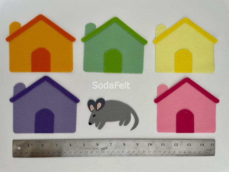 Felt Mouse Hide-and-Seek Story Set: Preschool Circle Time Educational Resource image 3