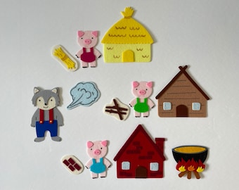 The Three Little Pigs Felt Story Set: Flannel Board Teacher Resource