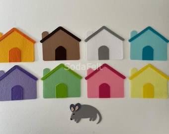 Felt Mouse Hide-and-Seek Story Set: Preschool Circle Time Educational Resource