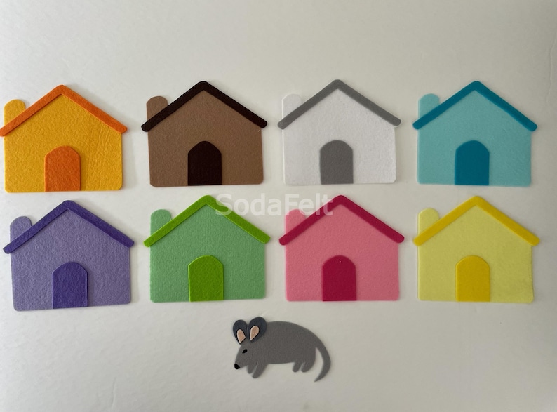 Felt Mouse Hide-and-Seek Story Set: Preschool Circle Time Educational Resource image 1