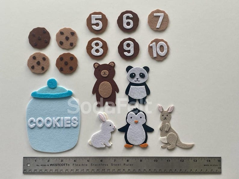 Felt Story Set: Who Stole the Cookie, Flannel Board Game image 3