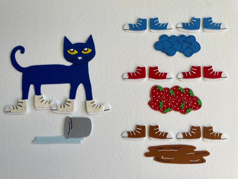 Pete the Cat I Love My White Shoes Felt Story, Flannel Board