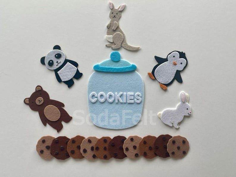 Felt Story Set: Who Stole the Cookie, Flannel Board Game image 1