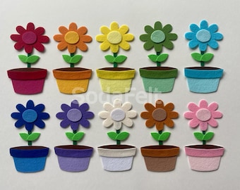 Felt Flower & Pot Color Matching Activity - Flannel Board Educational Resource