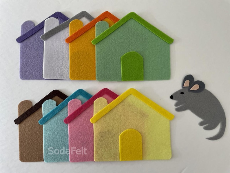 Felt Mouse Hide-and-Seek Story Set: Preschool Circle Time Educational Resource image 2