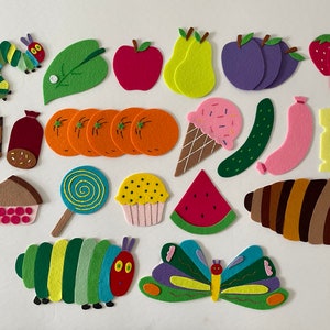 The very hungry caterpillar - felt story, flannel board, storytime, circle time, ece, children, preschool, daycare, kindergarten