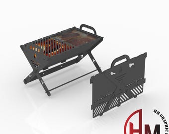 Foldable Fire Pit DXF File – CNC / Laser / Plasma Cut Ready