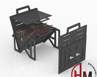 Adjustable Height Fire Pit DXF File – CNC Laser Plasma Cut Ready