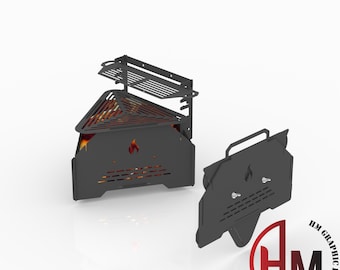 Triangle Fire Pit DXF File – CNC / Laser / Plasma Cut Ready