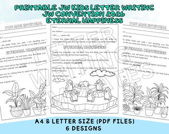 JW Conventio2026_Set stampabile per scrivere lettere per bambini JW