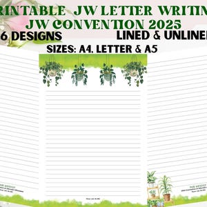 Convención de los TJ 2025_Carta imprimible para TJ_Papelería para invitaciones a la campaña de los TJ_6 diseños_Con y sin raya_Visite la papelería de jw.org