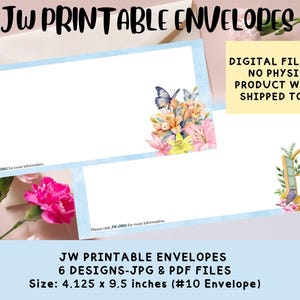 JW Printable Envelopes for JW Letter Writing: Floral Designs (pdf & jpg)