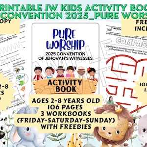 Ages 2-8 years old_Printable JW Kids Convention Activity Book_(2-8 yrs old)_JW Pure Worship 2025-with FREEBIES_JW Coloring Pages