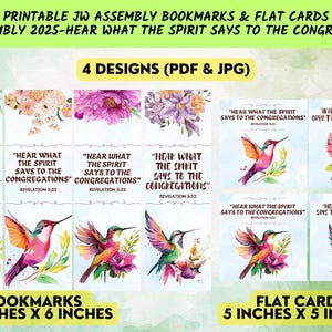 Printable JW Assembly Bookmarks and Flat Cards_with Branch Representative (Digital Download)