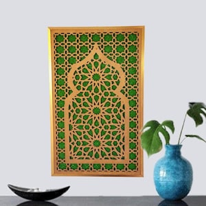 Islamic Wooden Wall Mural,Mashrabiya,Moroccan Wood Panel, Hanging Set ,Bohemian Wall Decor , ramadan wall art