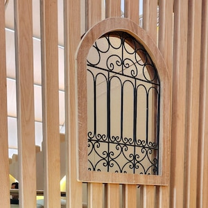 Moroccan Iron Window, Windows deco ,Raid Windows ,Moroccan metal Wall Decor, panel carved wall decor ,arch Window
