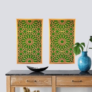 Moroccan Wall Decor, Carved Wood Wall Art,Arabesque Wood Panel, Moro Deco ,Wooden Modern Islamic Wall Art,  Islamic Home Decor