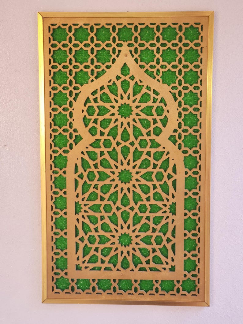 Moroccan Wood Panel,moroccan Arch, Geometric Wood Wall Art Set ...