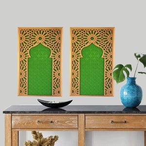 Wall Panel Decor ,Moroccan  Panel, wood Wall Decor, Moroccan Decorative Art Mashrabiya ,Wall Mural