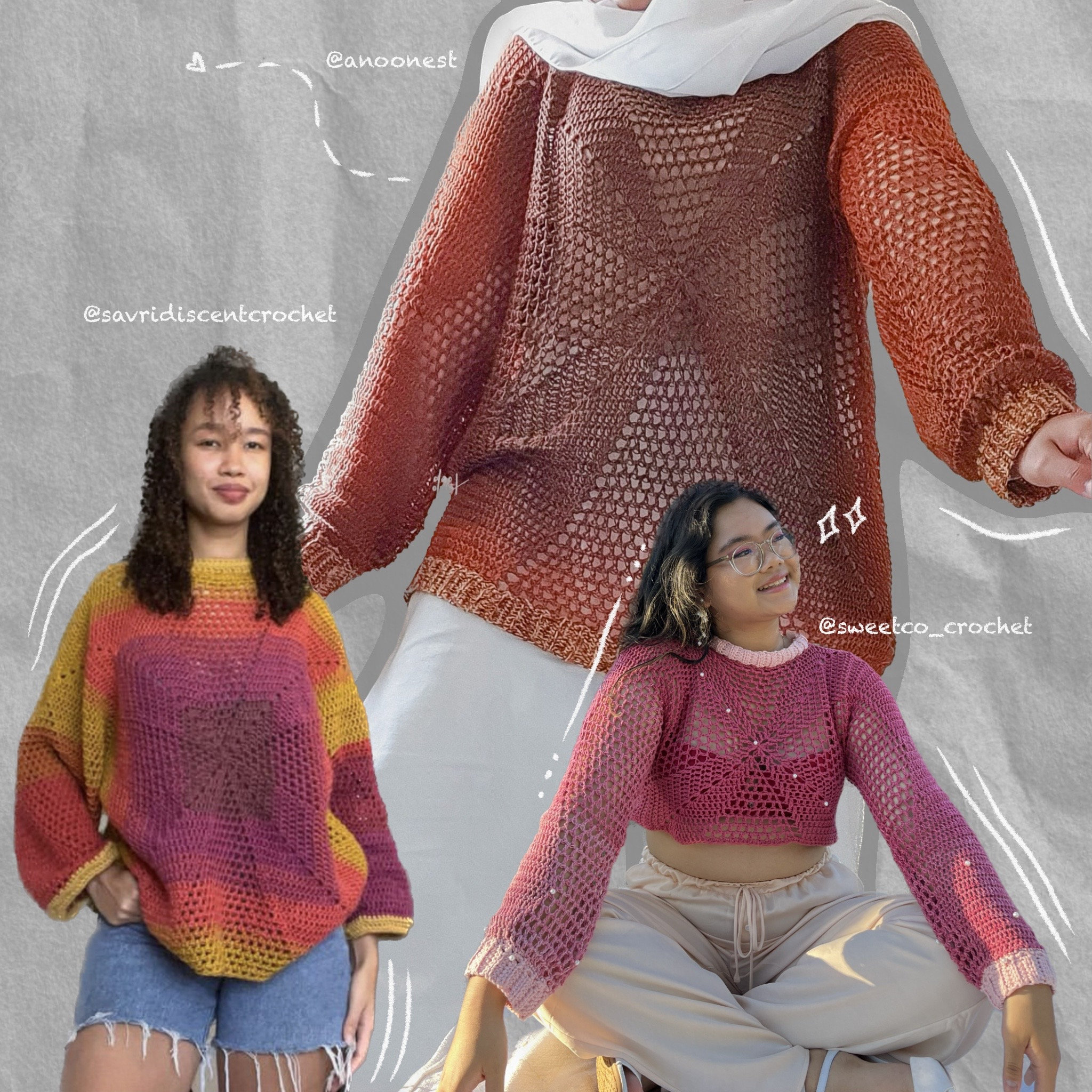 Harakay Mesh Sweater Crochet Pattern - Etsy
