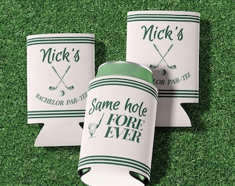 Same Hole Forever Can Cooler Golf Bachelor Party Favor Custom Bestmen Gift ParTee Drink Holder Fun Golf Wedding Weekend Can Sleeve with name